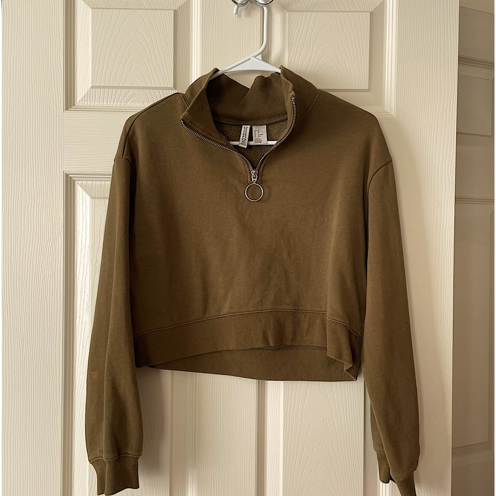 H&M zip Crop Top